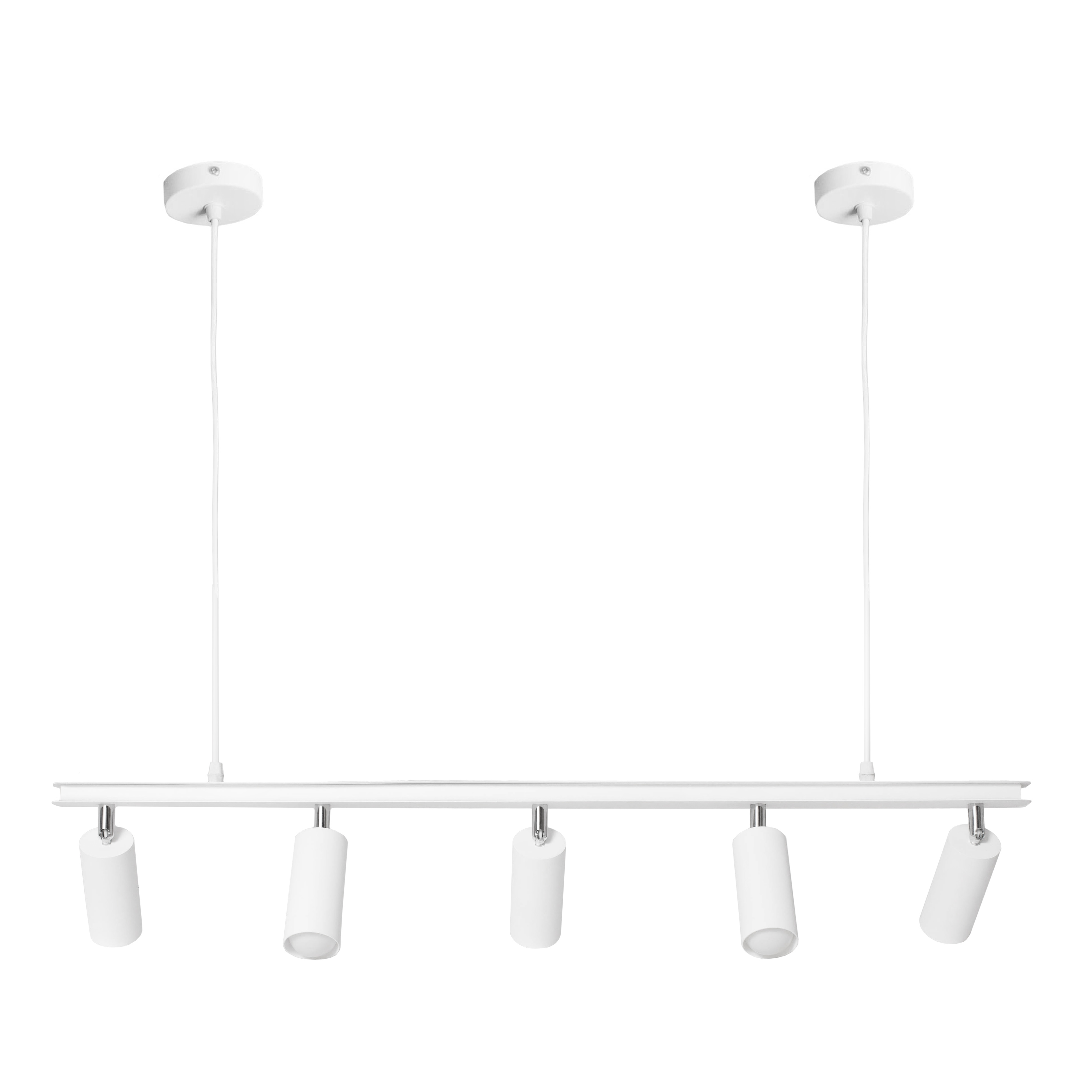 Люстра подвесная MSK Electric Tube в стиле лофт с поворотными плафонами NL 2450-5 WH