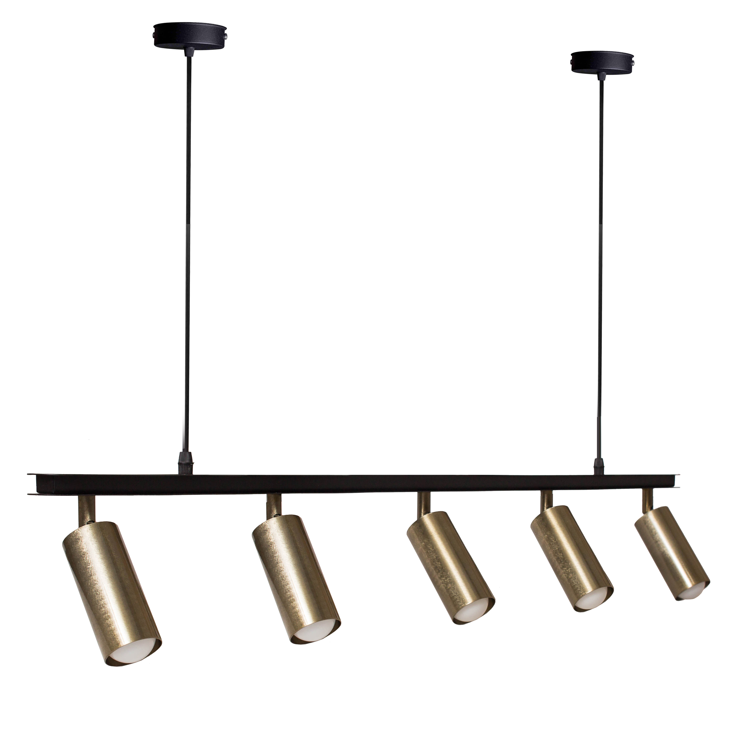 Люстра подвесная MSK Electric Tube в стиле лофт с поворотными плафонами NL 2450-5 BK+BN