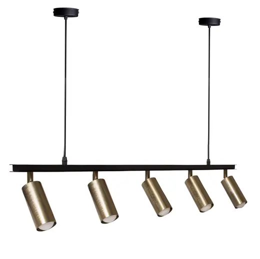 Люстра подвесная MSK Electric Tube в стиле лофт с поворотными плафонами NL 2450-5 BK+BN