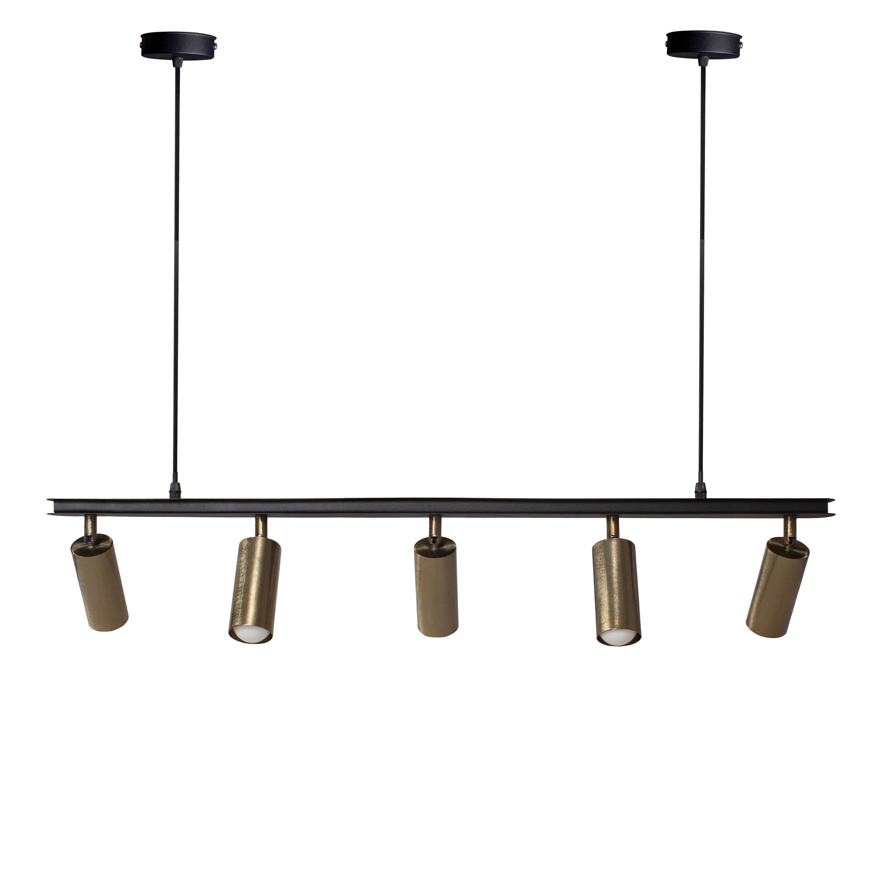 Люстра подвесная MSK Electric Tube в стиле лофт с поворотными плафонами NL 2450-5 BK+BN