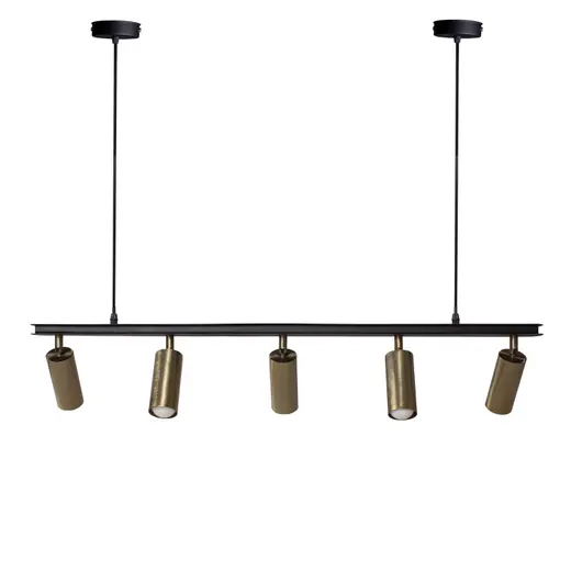 Люстра подвесная MSK Electric Tube в стиле лофт с поворотными плафонами NL 2450-5 BK+BN