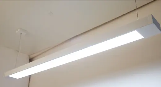 Светильник линейный подвесной 125см MSK Electric Office под две led лампы G-13 SL-120-2T8 WH