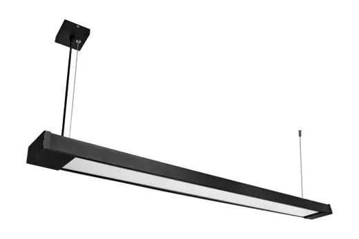 Светильник линейный подвесной 125см MSK Electric Office под две led лампы G-13 SL-120-2T8 BK