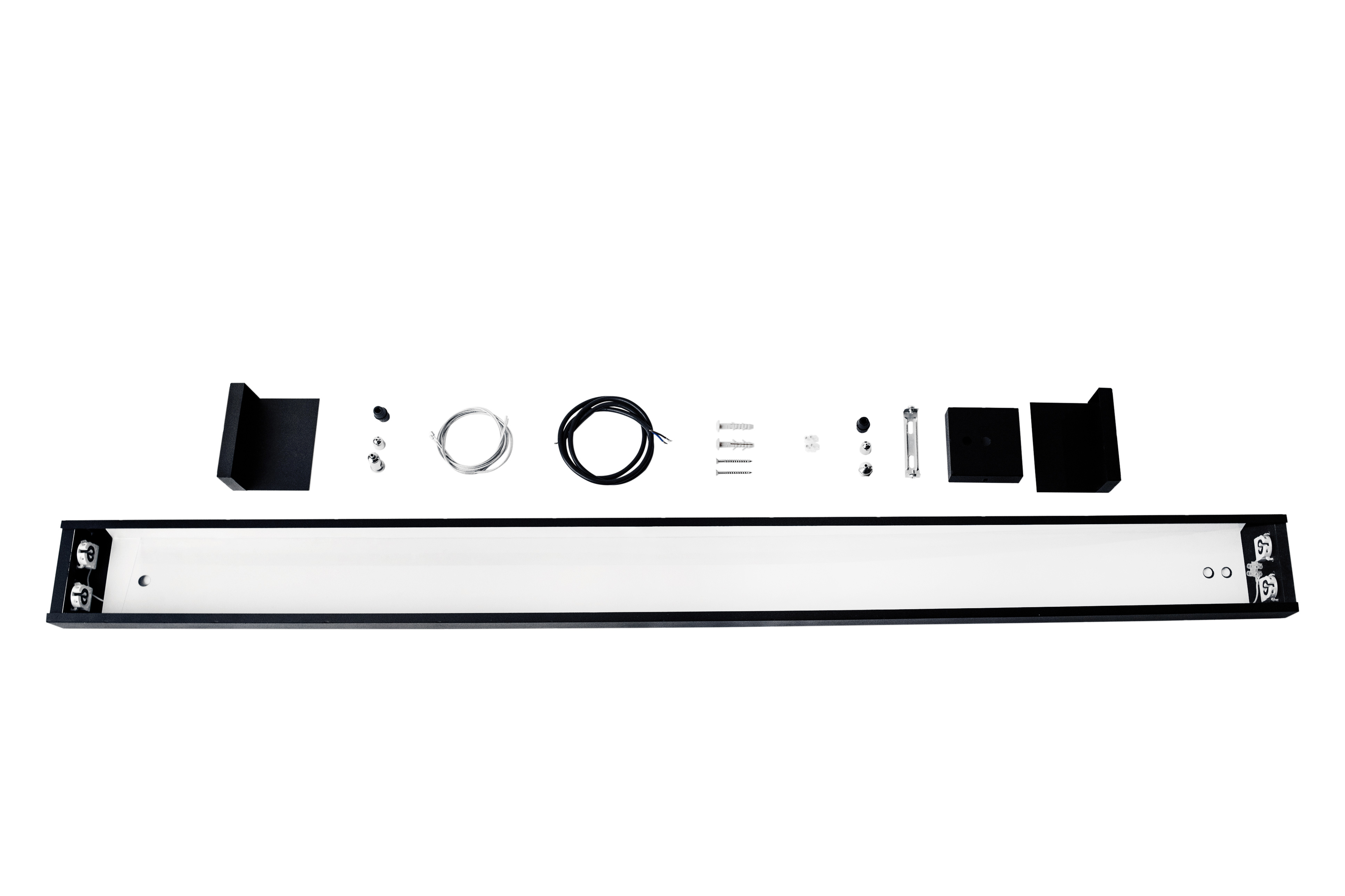 Светильник линейный подвесной 125см MSK Electric Office под две led лампы G-13 SL-120-2T8 BK