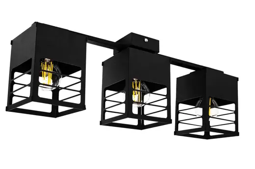 Люстра лофт MSK Electric Urban на три плафона черная NL 2310-3 BK