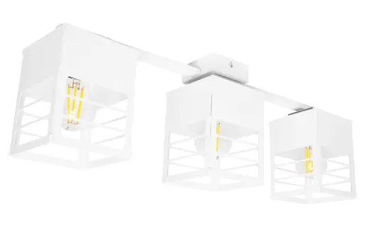 Люстра лофт MSK Electric Urban на три плафона белая NL 2310-3 WH