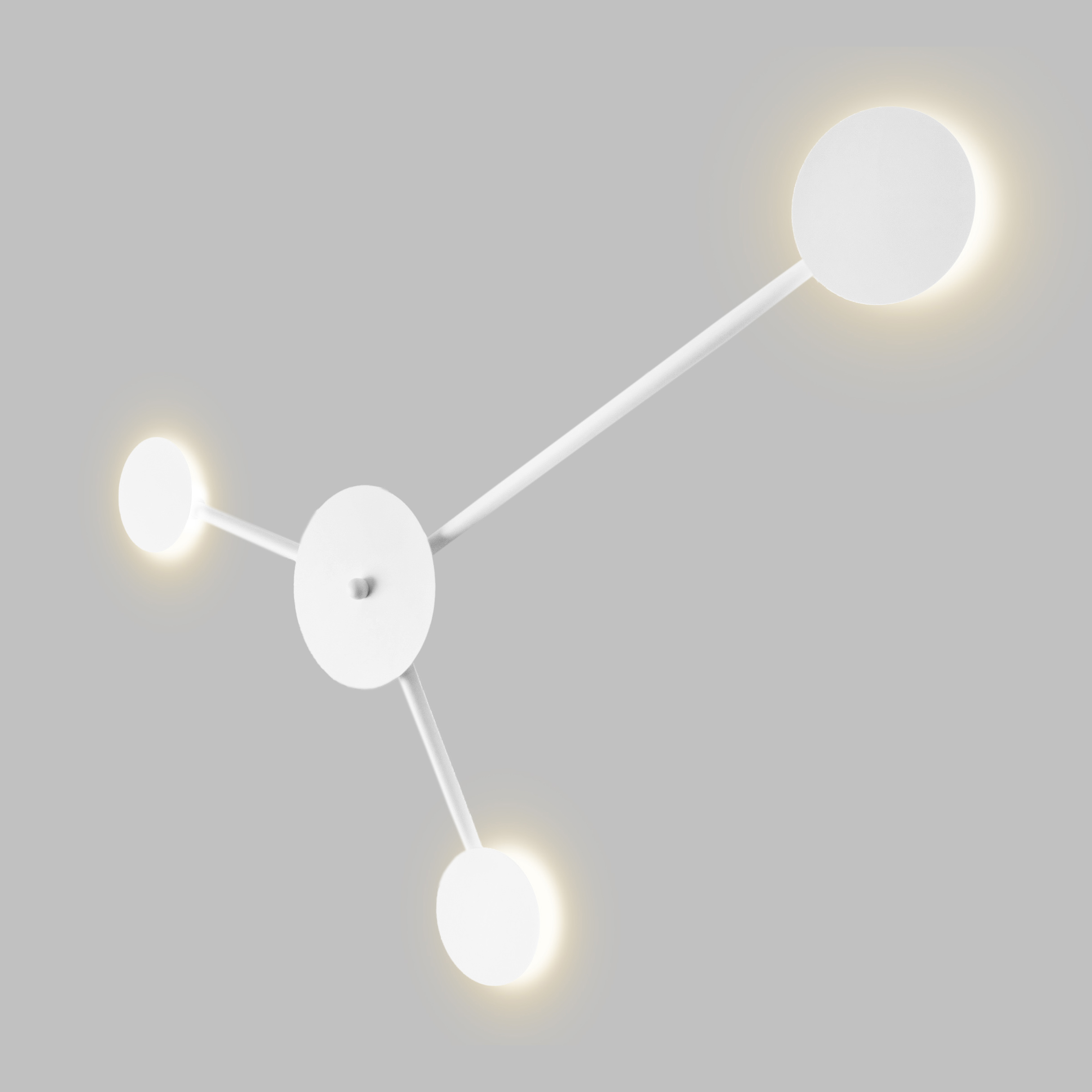 Светильник настенный MSK Electric Disk на три лампы G4 белый NL 7250-3 WH