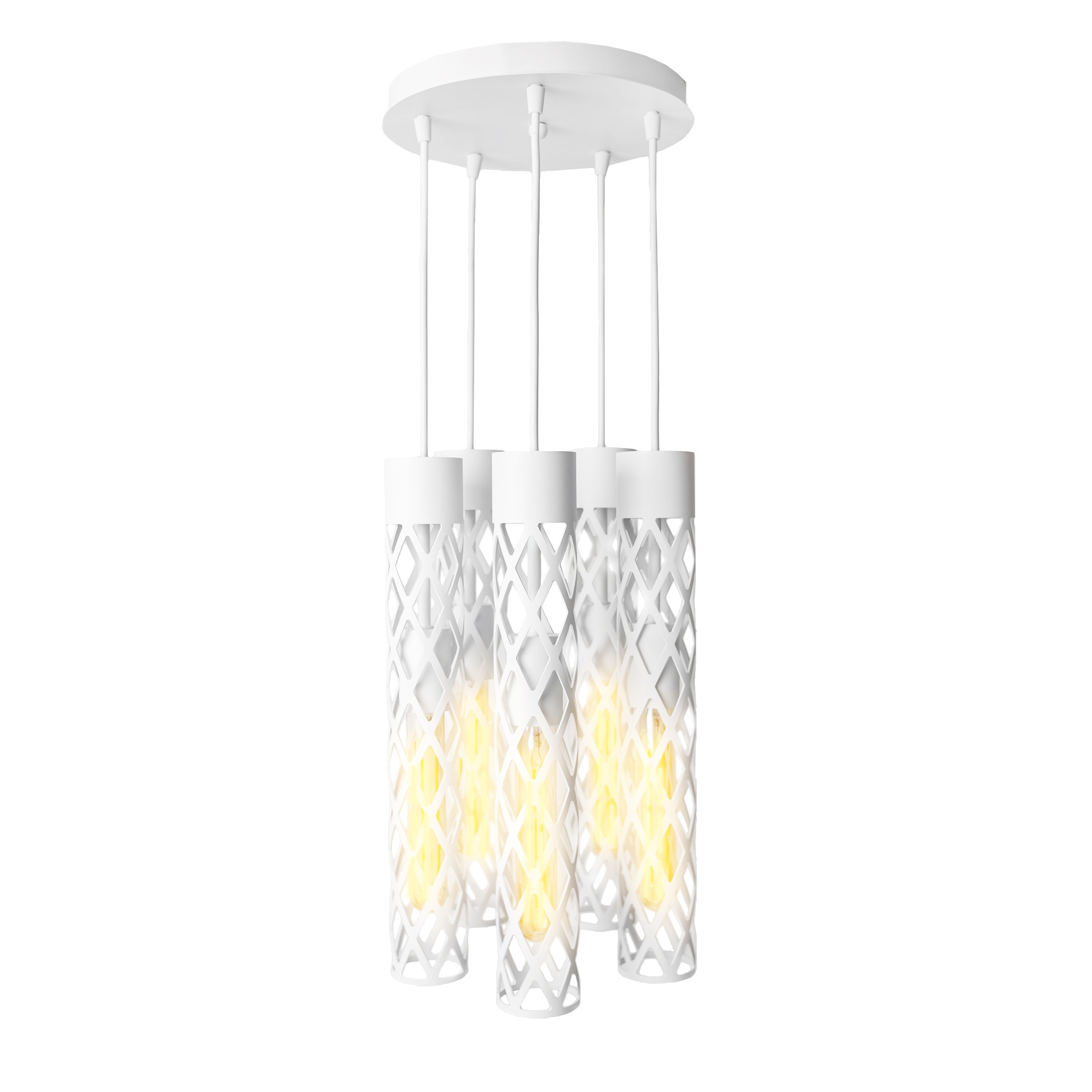 Светильник подвесной MSK Electric Flow в стиле лофт на круглом основании NL 6041-5R WH