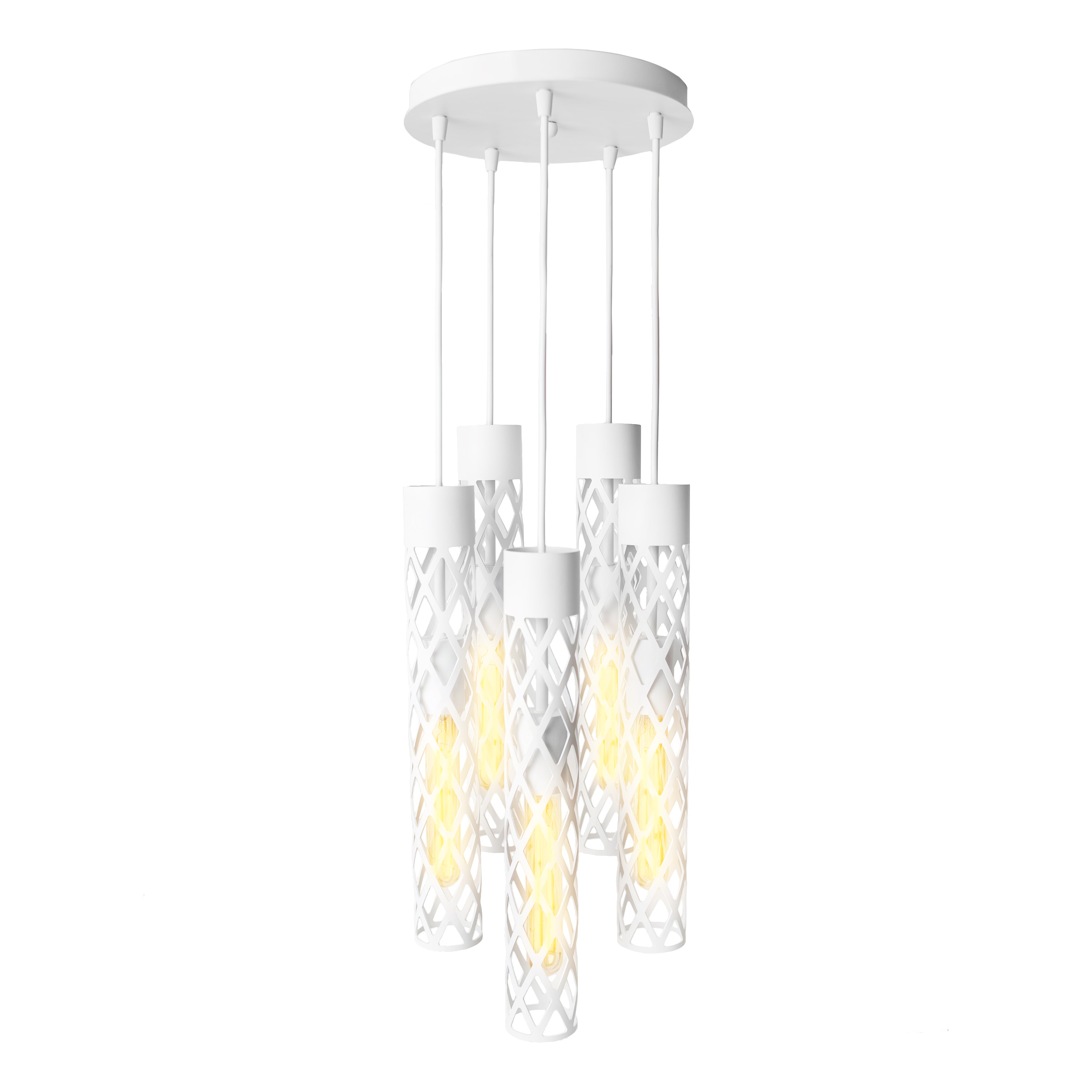Светильник подвесной MSK Electric Flow в стиле лофт на круглом основании NL 6041-5R WH