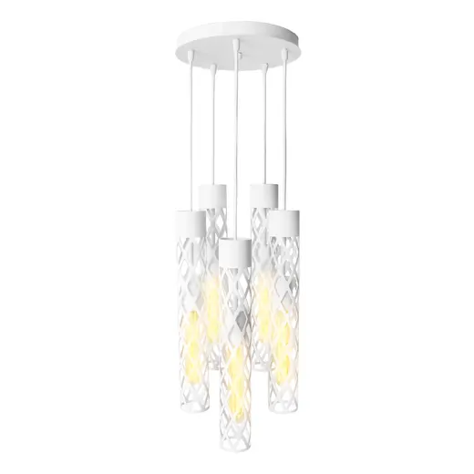 Светильник подвесной MSK Electric Flow в стиле лофт на круглом основании NL 6041-5R WH