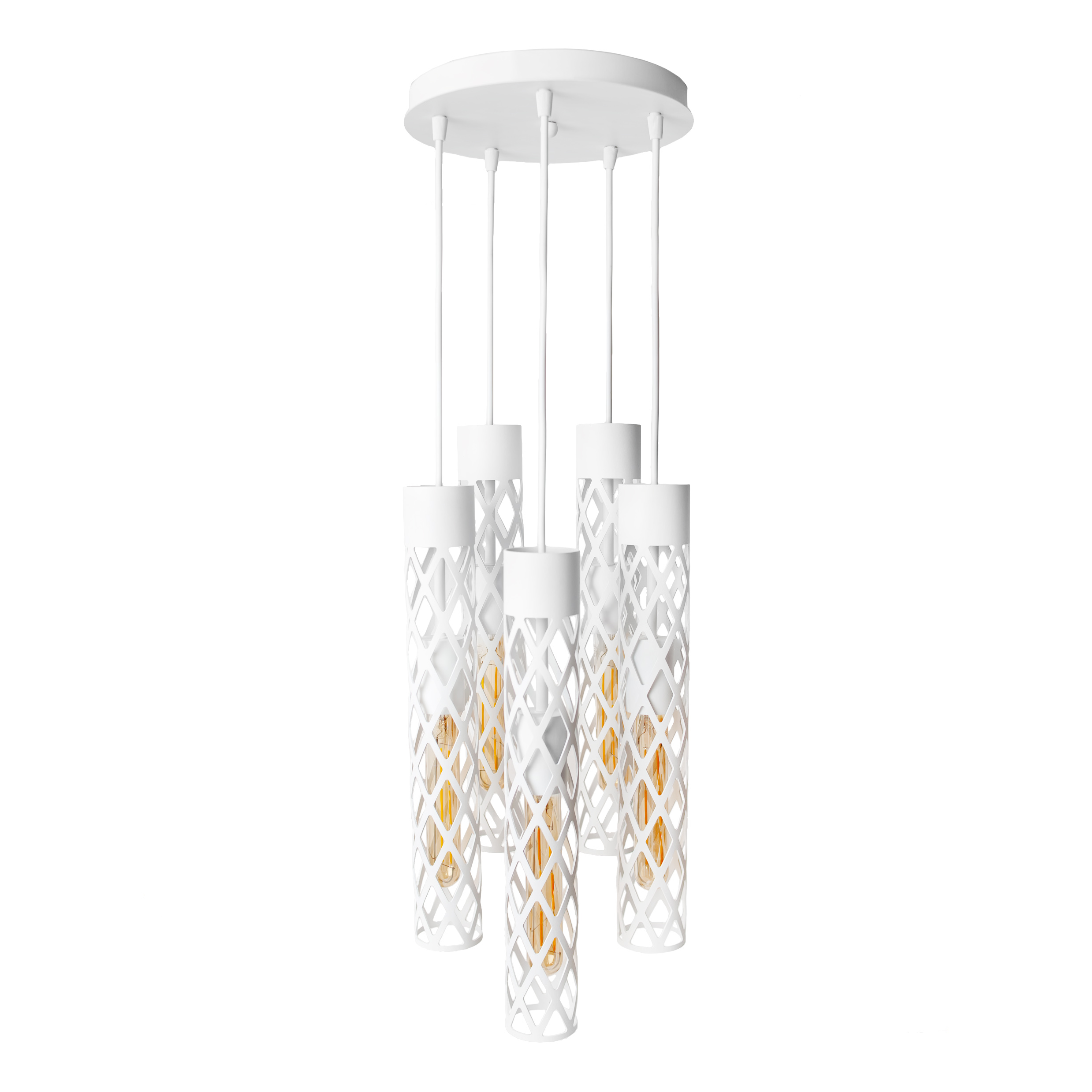 Светильник подвесной MSK Electric Flow в стиле лофт на круглом основании NL 6041-5R WH