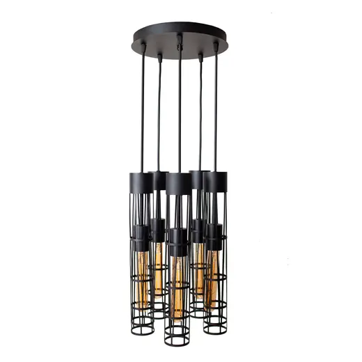 Светильник подвесной MSK Electric Flow в стиле лофт на круглом основании NL 6040-5R BK