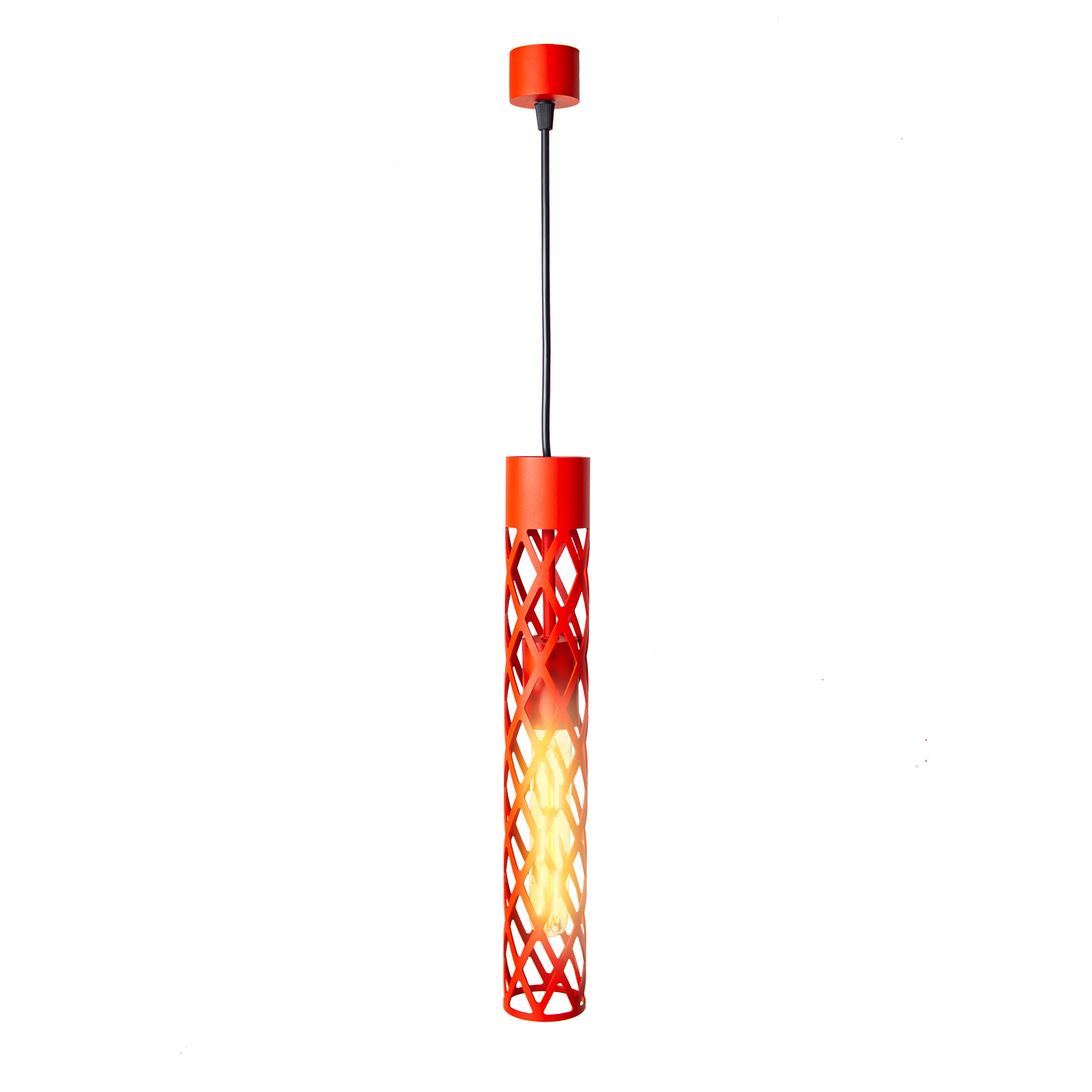Светильник подвесной MSK Electric Flow в стиле лофт под лампу Е27 красный NL 6041 RD