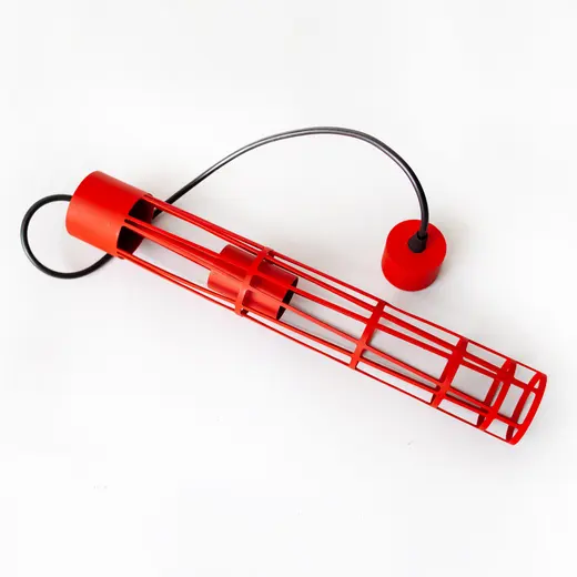 Светильник подвесной MSK Electric Flow в стиле лофт под лампу Е27 красный NL 6040 RD
