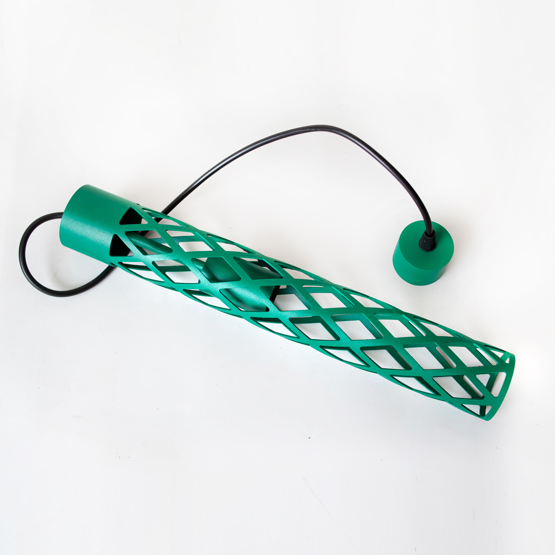 Светильник подвесной MSK Electric Flow в стиле лофт под лампу Е27 зеленый NL 6041 GN