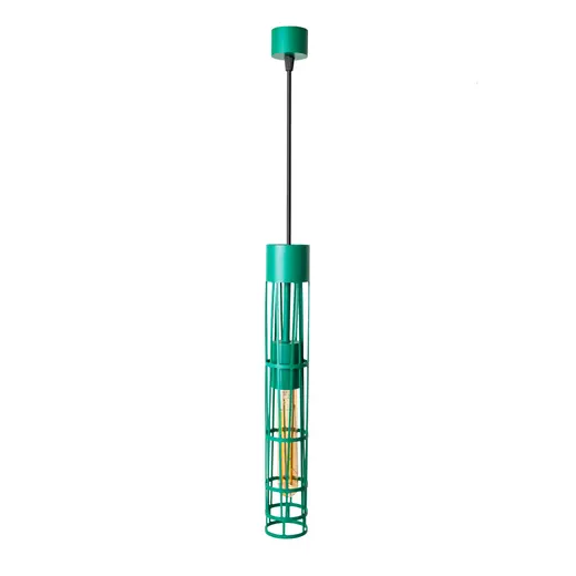Светильник подвесной MSK Electric Flow в стиле лофт под лампу Е27 зеленый NL 6040 GN