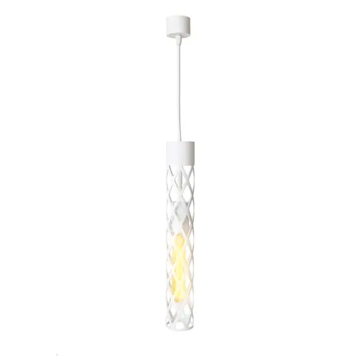 Светильник подвесной MSK Electric Flow в стиле лофт под лампу Е27 белый NL 6041 WH