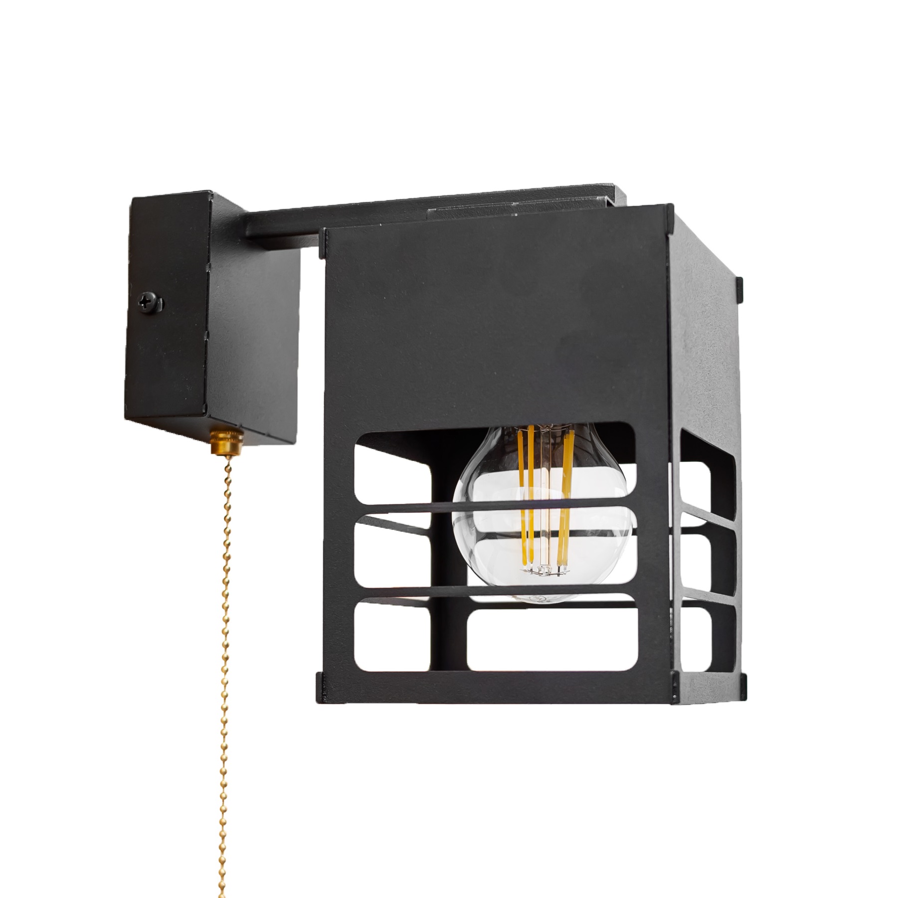 Бра в стиле лофт MSK Electric Urban под лампу Е27 NL 2310-1 BK