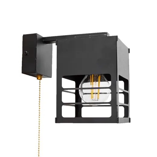 Бра в стиле лофт MSK Electric Urban под лампу Е27 NL 2310-1 BK