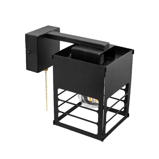 Бра в стиле лофт MSK Electric Urban под лампу Е27 NL 2310-1 BK
