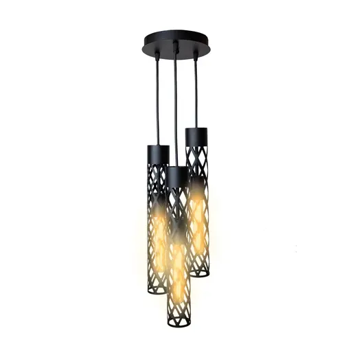 Светильник подвесной MSK Electric Flow в стиле лофт на круглом основании NL 6041-3R BK