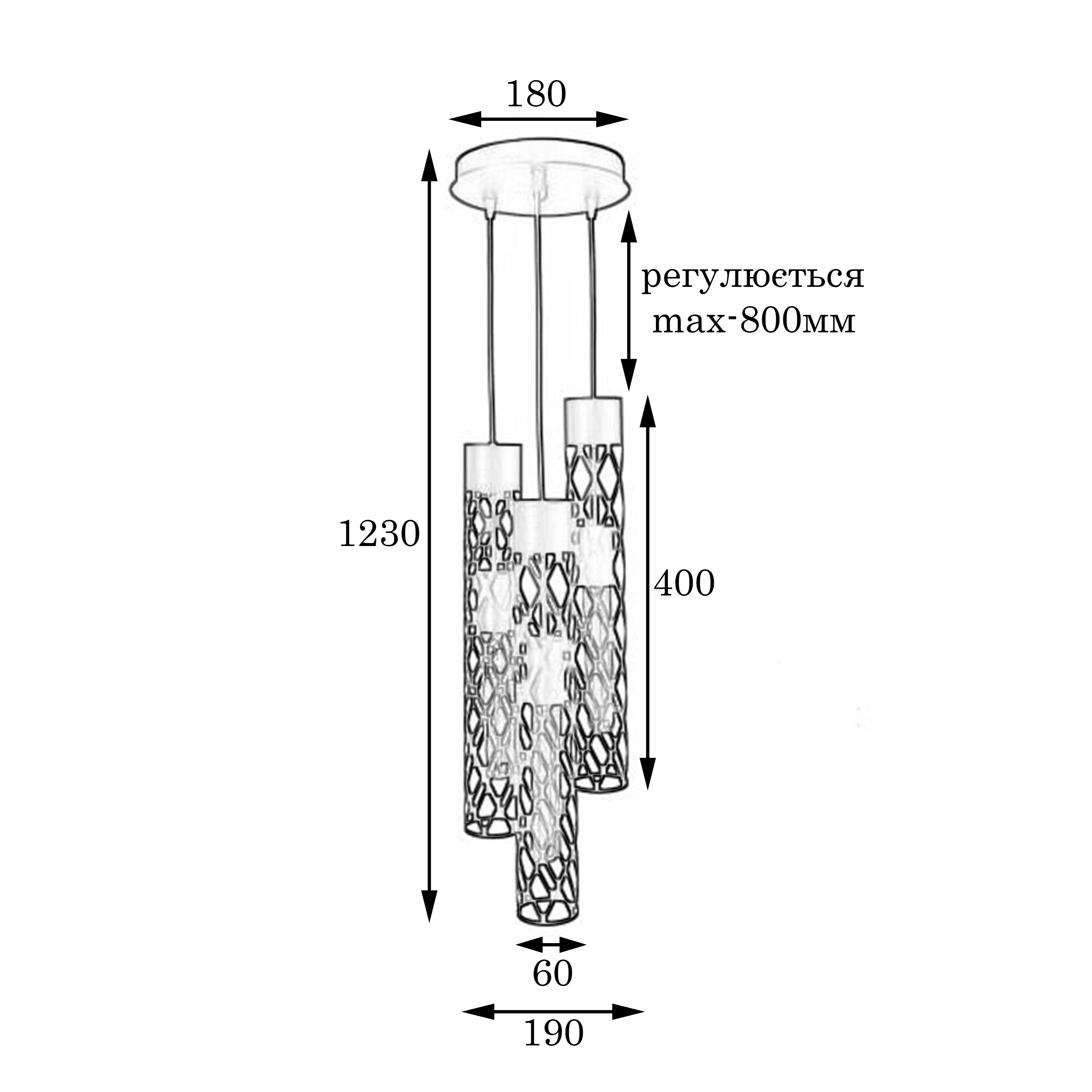 Светильник подвесной MSK Electric Flow в стиле лофт на круглом основании NL 6041-3R BK
