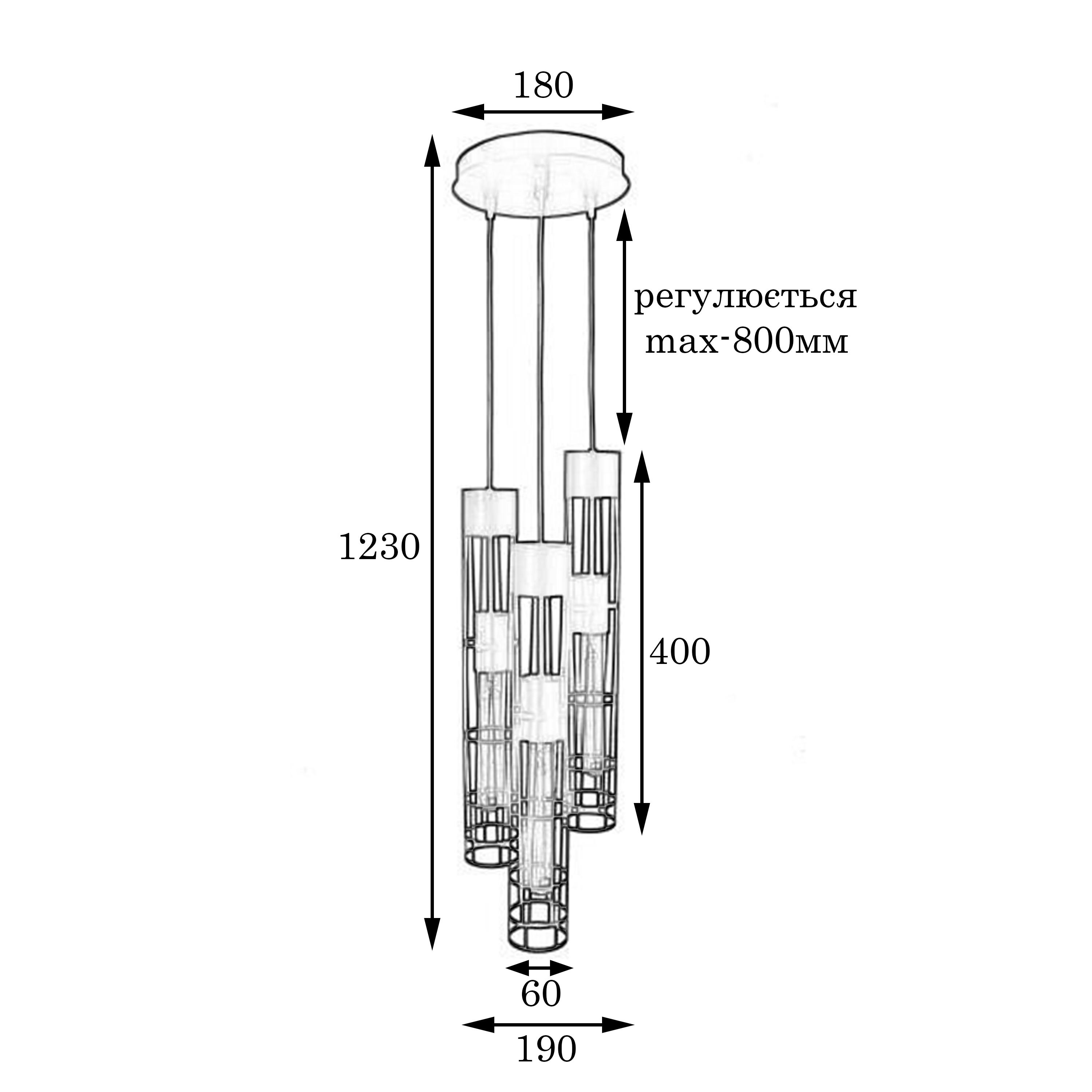 Светильник подвесной MSK Electric Flow в стиле лофт на круглом основании NL 6040-3R WH