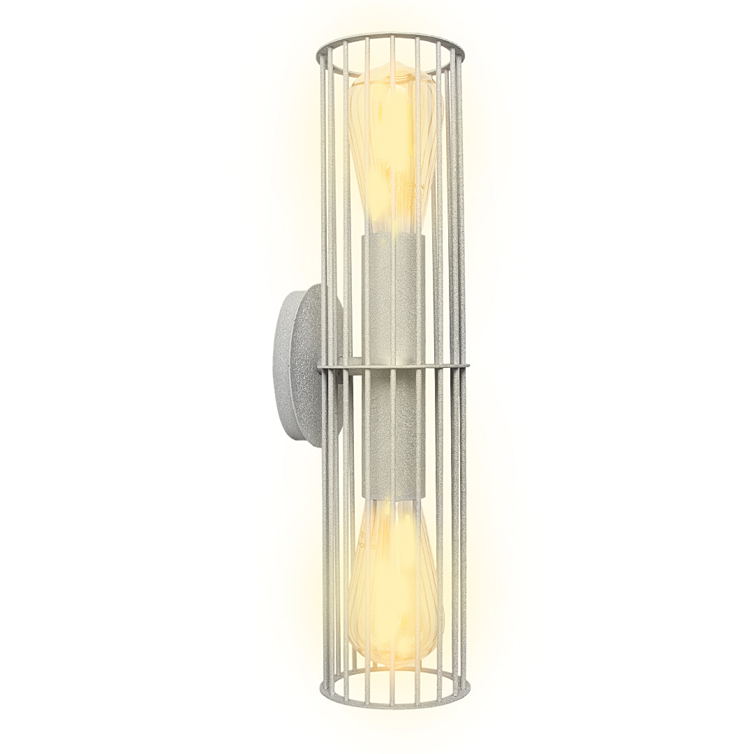 Бра под две лампы Е27 MSK Electric Malta настенный светильник в стиле лофт MR 1040 GR