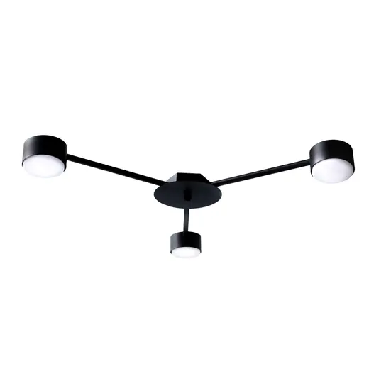 Люстра потолочная MSK Electric Copter на три круглых плафона под лампы GX53 черная NL 8040-3 BK