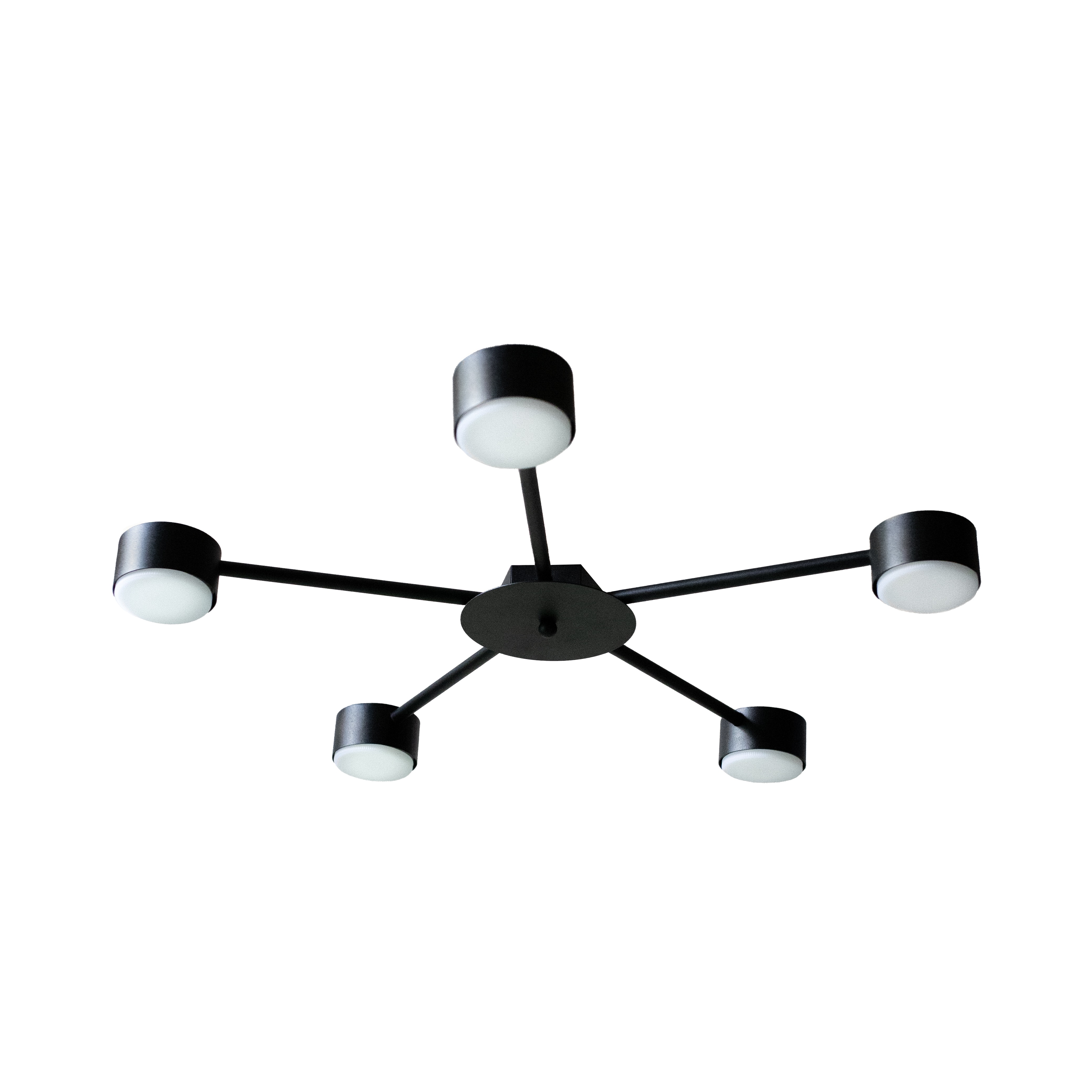 Люстра потолочная MSK Electric Copter на пять круглых плафонов под лампы GX53 черная NL 8040-5 BK