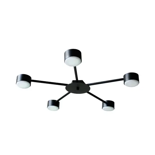 Люстра потолочная MSK Electric Copter на пять круглых плафонов под лампы GX53 черная NL 8040-5 BK