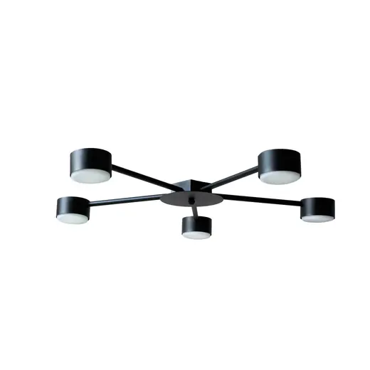 Люстра потолочная MSK Electric Copter на пять круглых плафонов под лампы GX53 черная NL 8040-5 BK