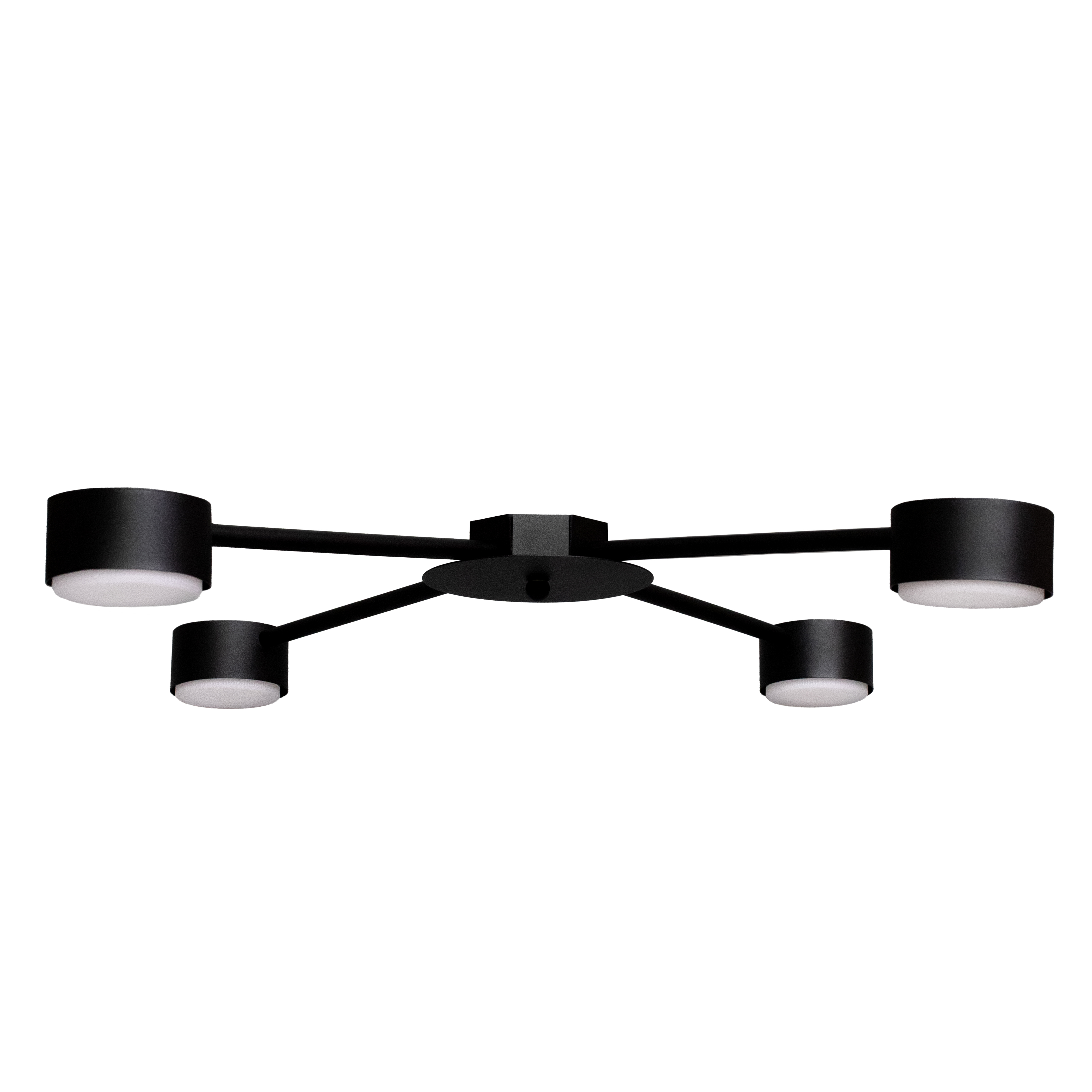 Люстра потолочная MSK Electric Copter на четыре круглых плафона под лампы GX53 черная NL 8040-4 BK