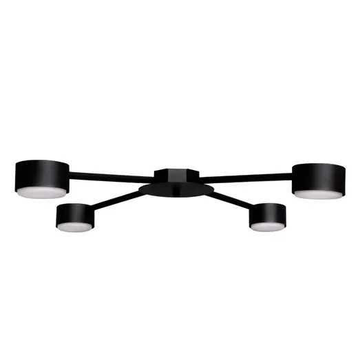 Люстра потолочная MSK Electric Copter на четыре круглых плафона под лампы GX53 черная NL 8040-4 BK