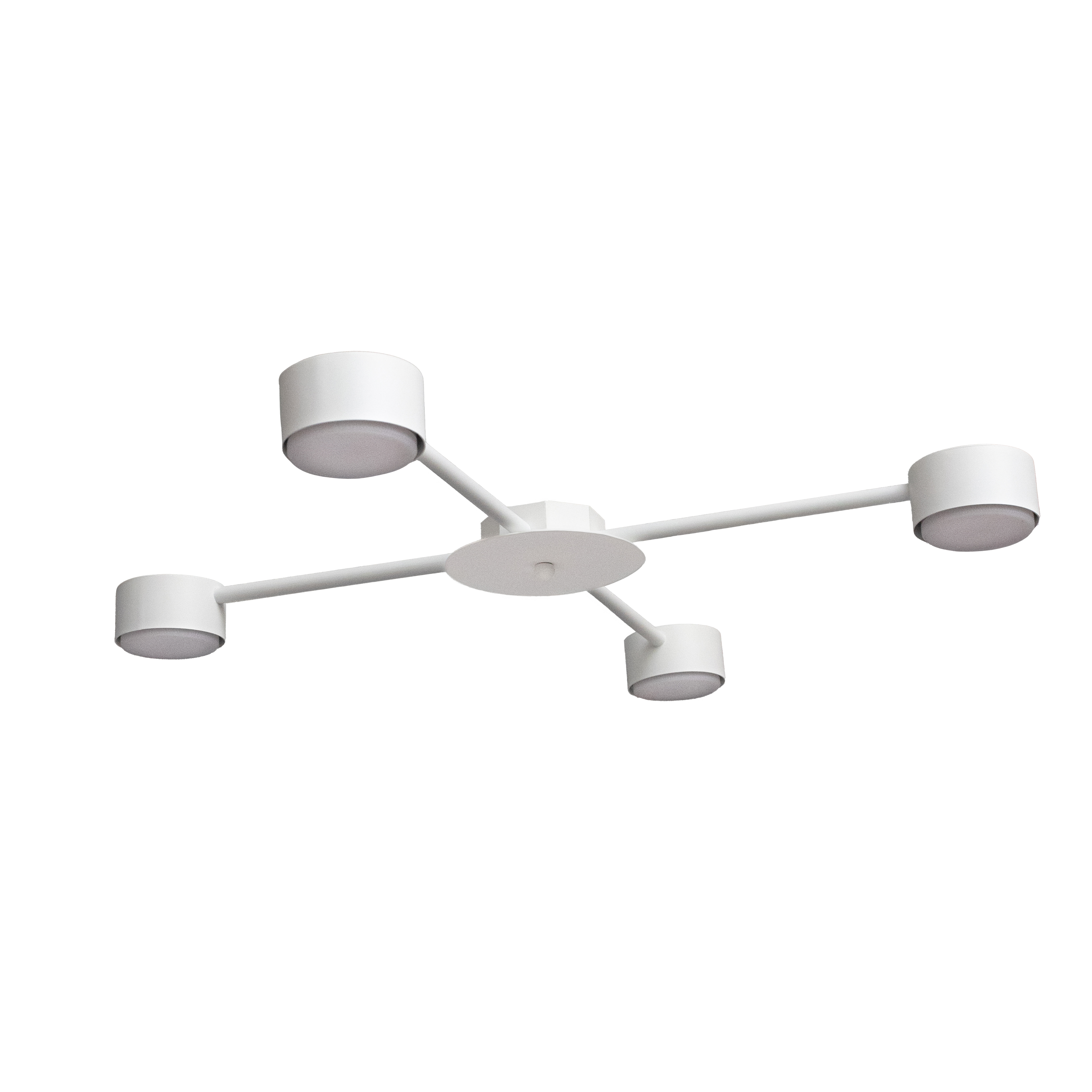 Люстра потолочная MSK Electric Copter на четыре круглых плафона под лампы GX53 белая NL 8040-4 WH