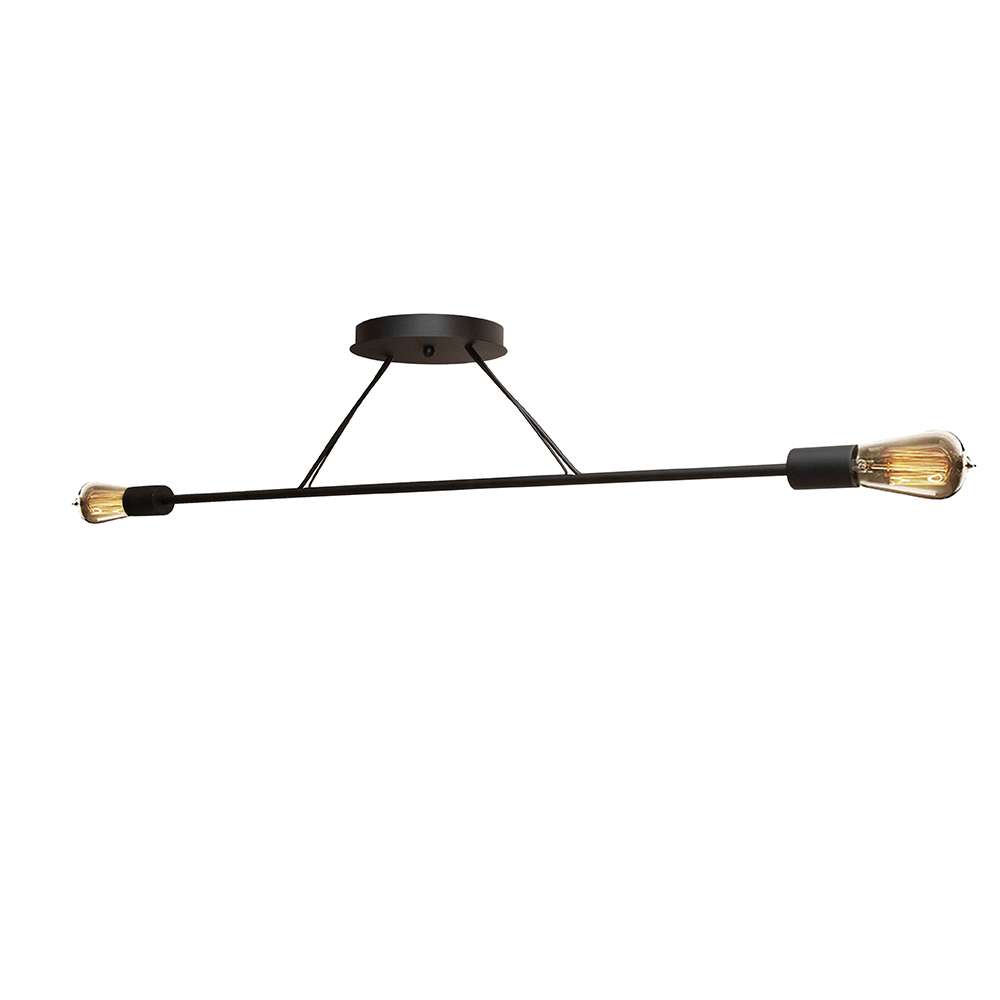 Люстра подвесная MSK Electric Asket на две лампы Е27 NL 10320-2 BK черная
