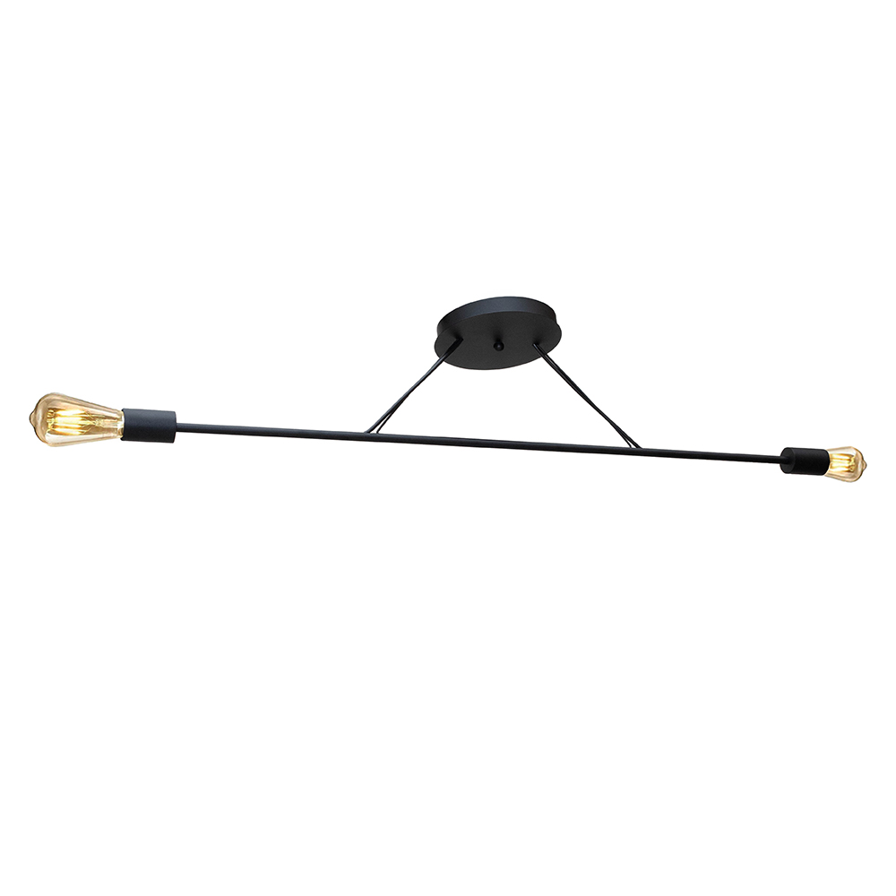 Люстра подвесная MSK Electric Asket на две лампы Е27 NL 10320-2 BK черная