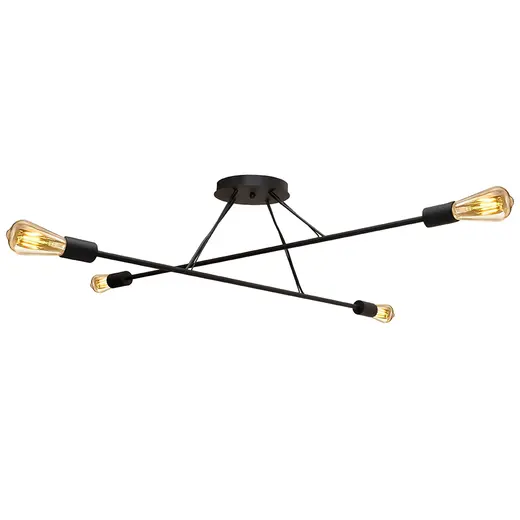 Люстра подвесная MSK Electric Asket под четыре лампы Е27 NL 10320-4 BK черная