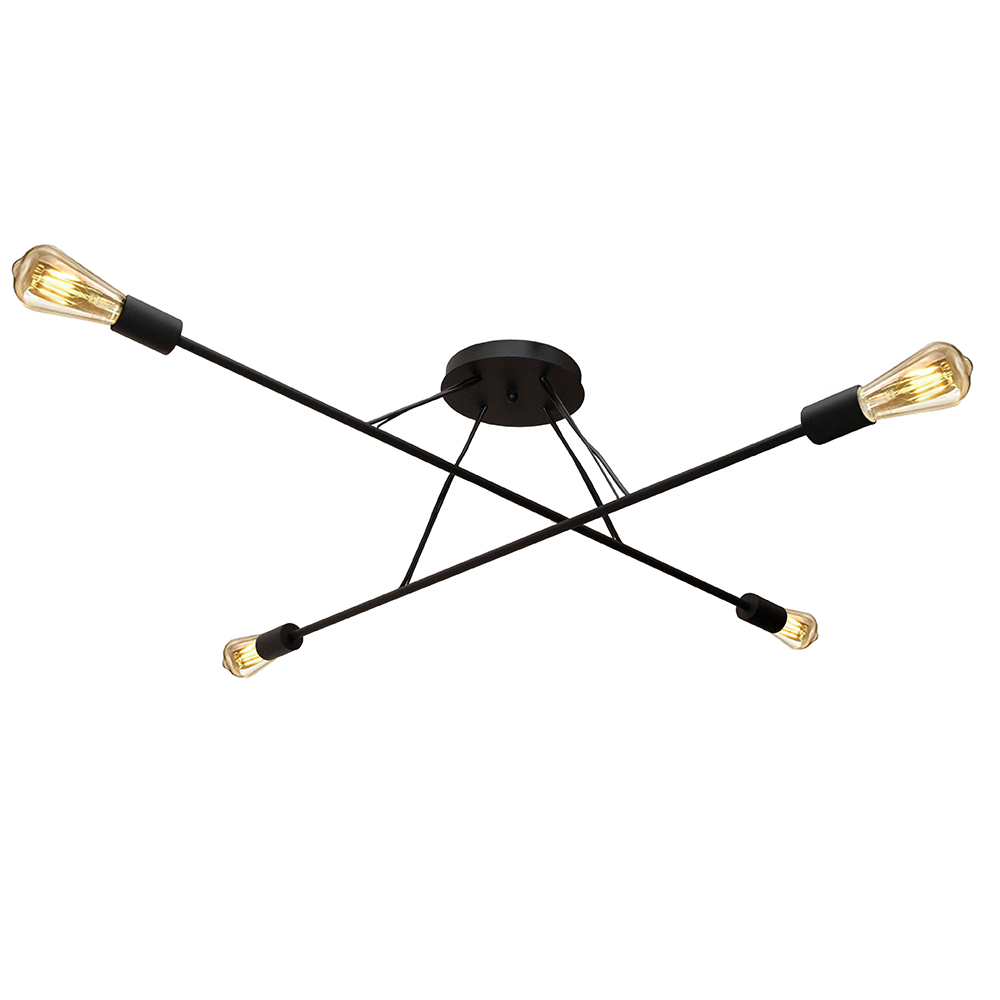 Люстра подвесная MSK Electric Asket под четыре лампы Е27 NL 10320-4 BK черная