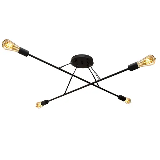 Люстра подвесная MSK Electric Asket под четыре лампы Е27 NL 10320-4 BK черная