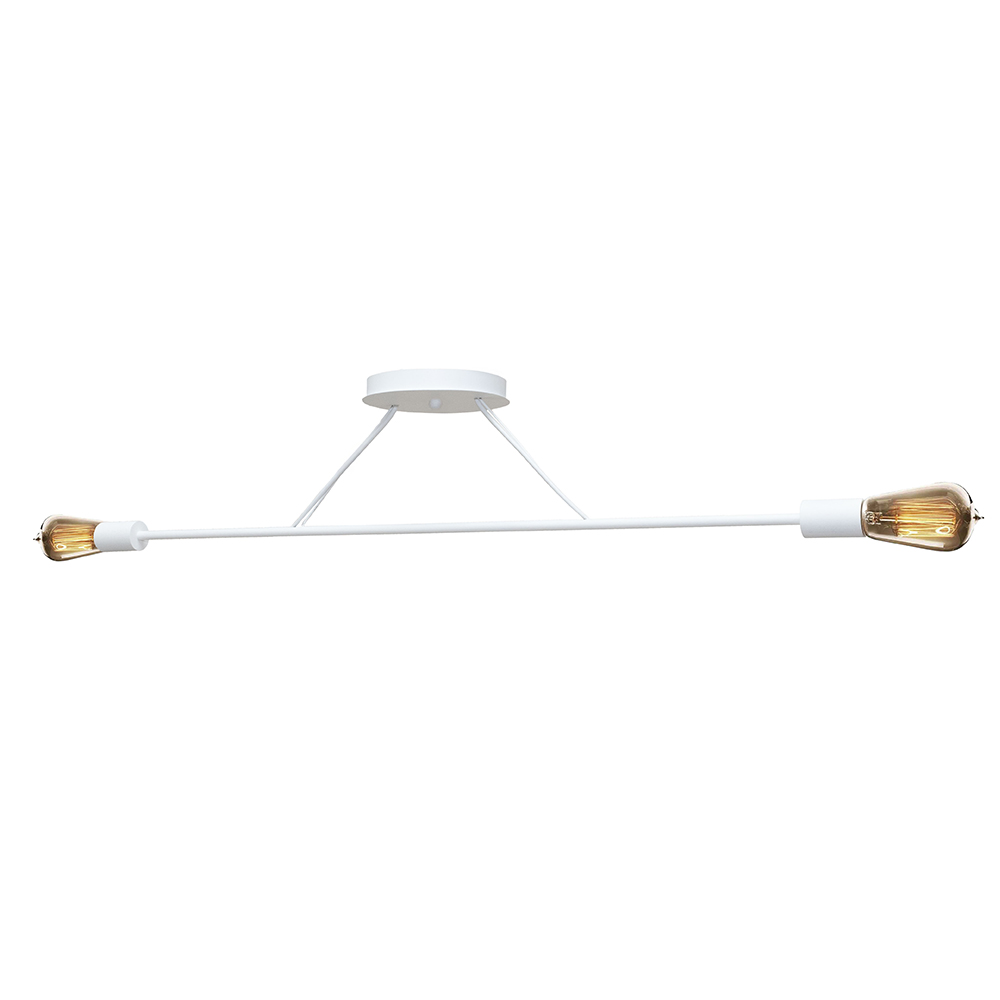Люстра подвесная MSK Electric Asket на две лампы Е27 NL 10320-2 WH белая