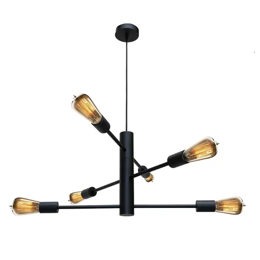 Люстра подвесная MSK Electric Asket на шесть плафонов Е27 NL 6120-6 BK черная