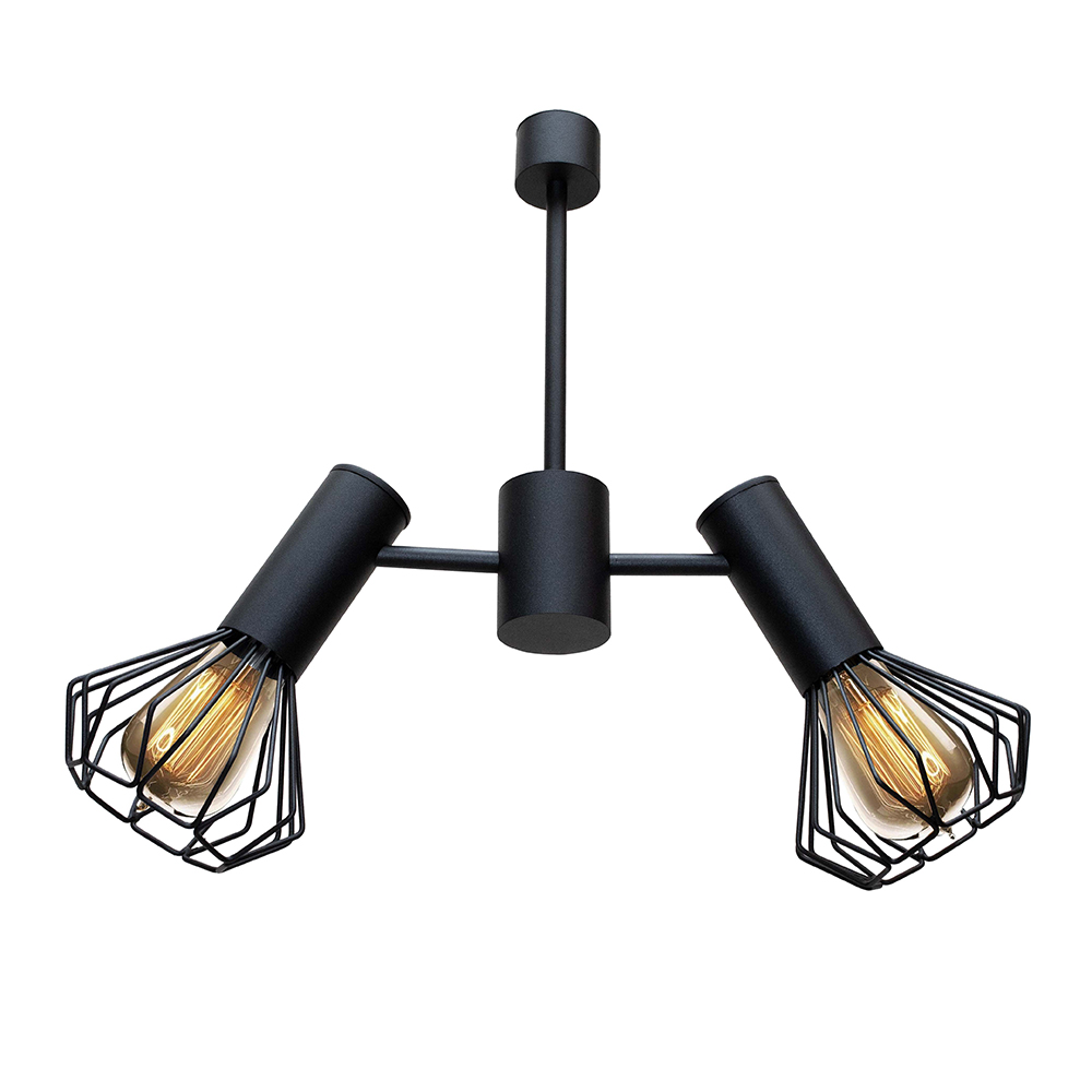 Люстра MSK Electric Diadem на два плафона Е27 черная NL 22152-2 BK
