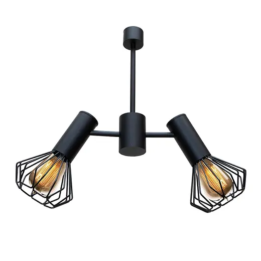 Люстра MSK Electric Diadem на два плафона Е27 черная NL 22152-2 BK