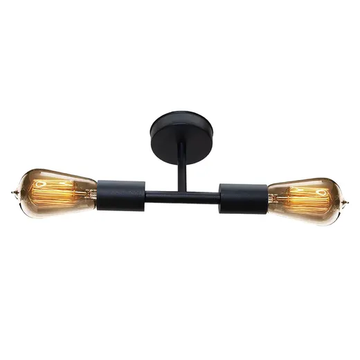 Люстра потолочная MSK Electric Asket на две лампы Е27 NL 2213-2 BK черная