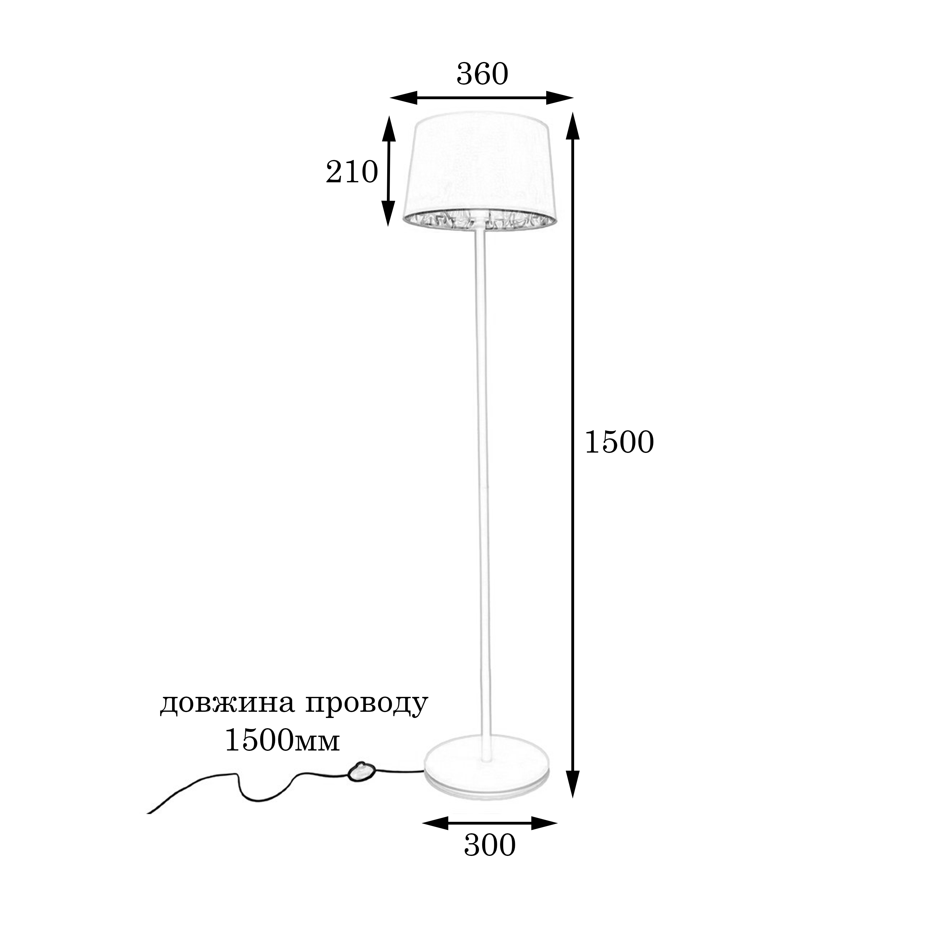 Торшер MSK Electric Palermo с серым плафоном из ткани под лампу Е27 с серым основанием NL 3621 GR+GR