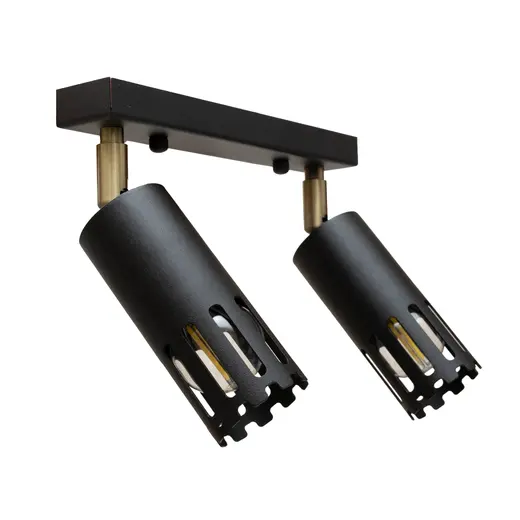Светильник потолочный MSK Electric Teramo спот поворотный на два плафона NL 180501-2 BK