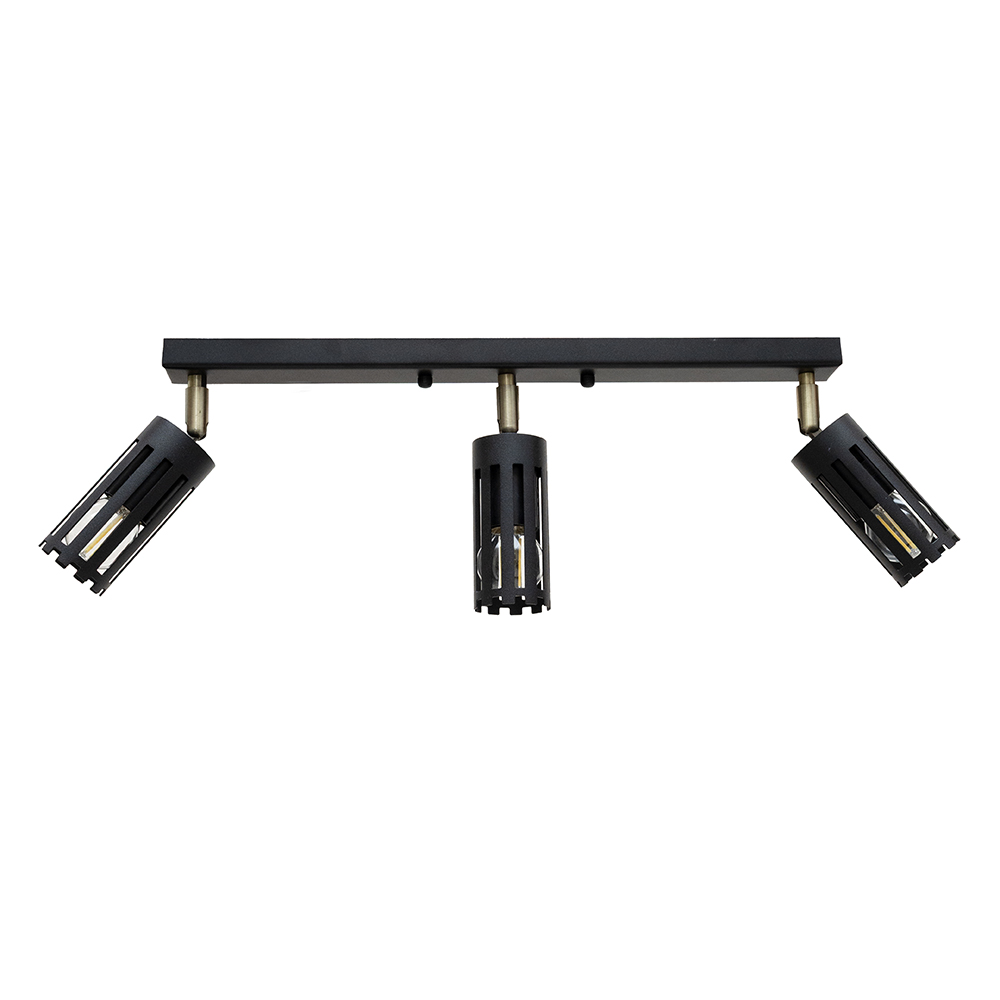 Светильник потолочный MSK Electric Teramo спот поворотный на три плафона NL 18050-3 BK