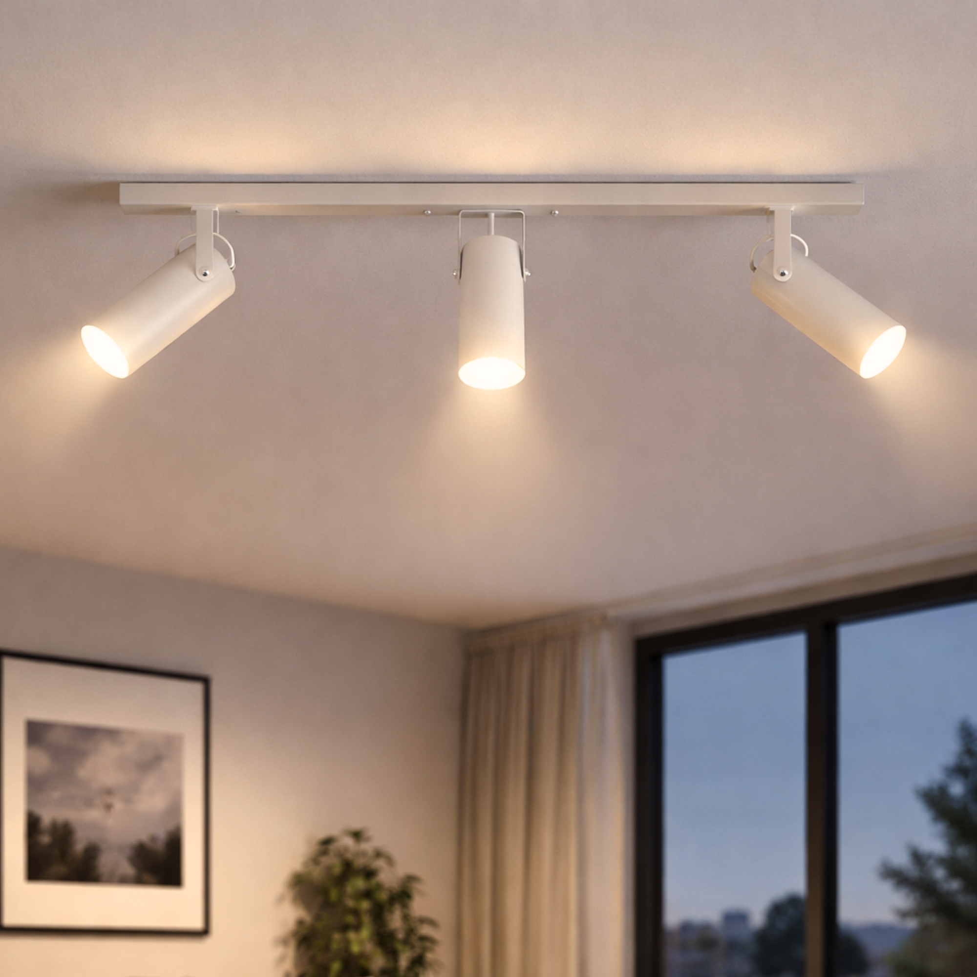 Светильник потолочный спот поворотный MSK Electric Focus под три лампы Е27 белый NL 14050-3 WH