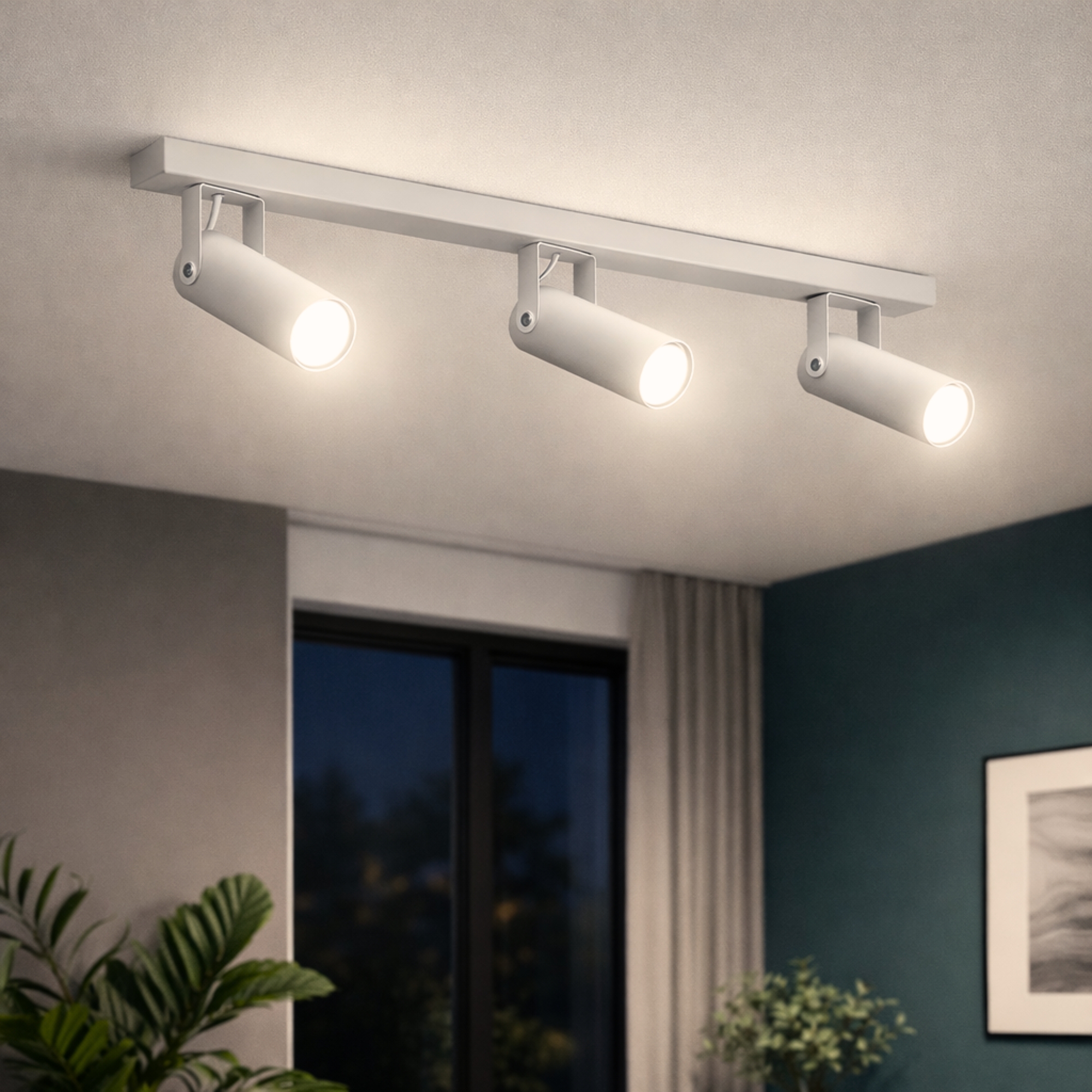 Светильник потолочный спот поворотный MSK Electric Focus под три лампы Е27 белый NL 14050-3 WH